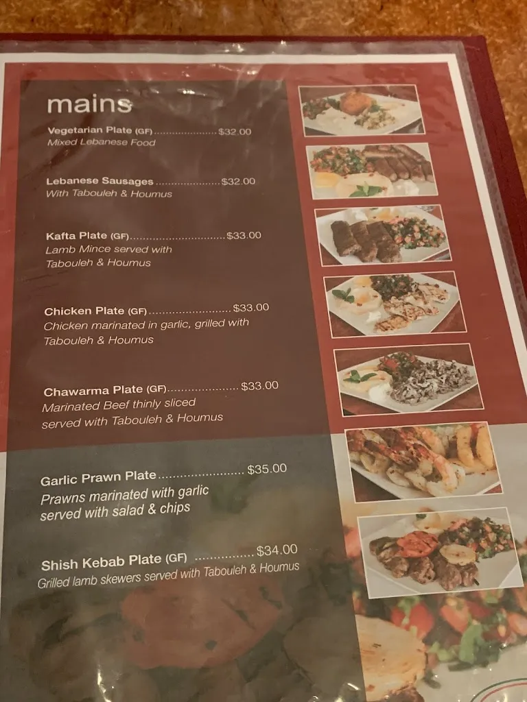 Menu_Maalouf's Restaurant_Bathurst_image_old_1