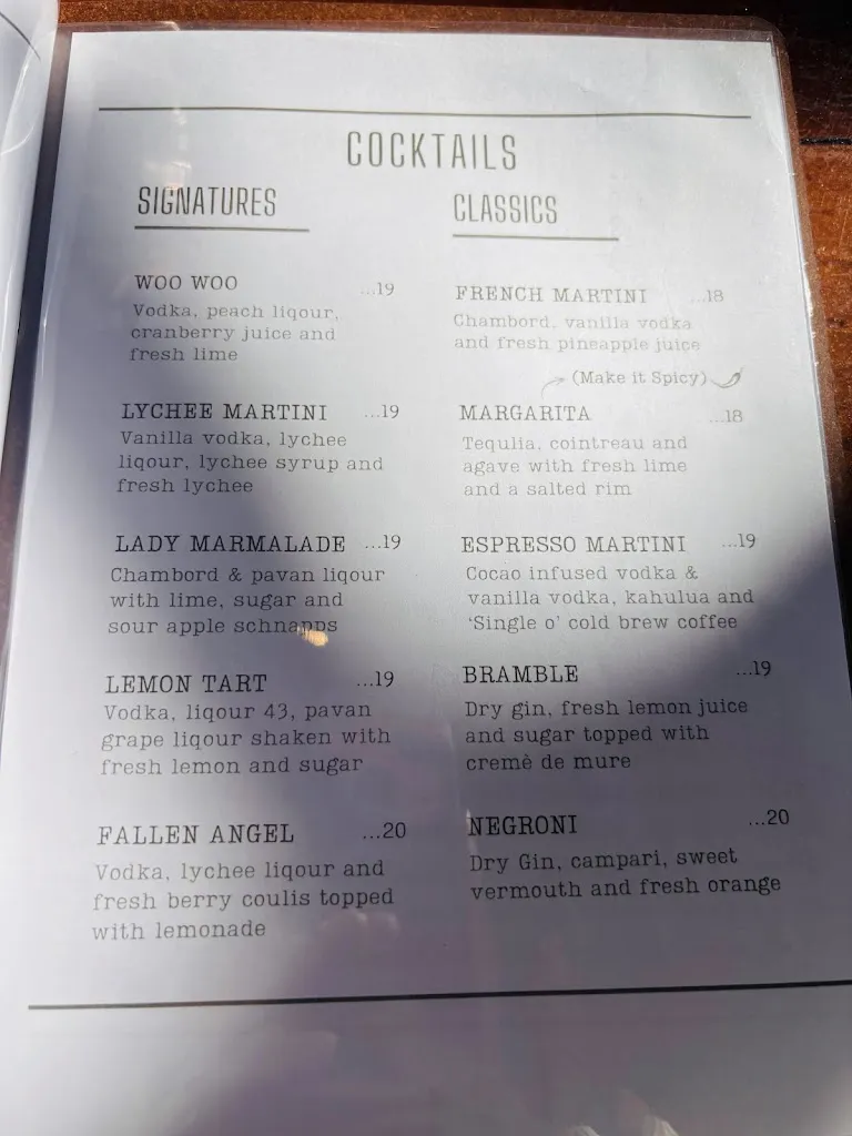 Church Bar_Bathurst_menu_bild_1
