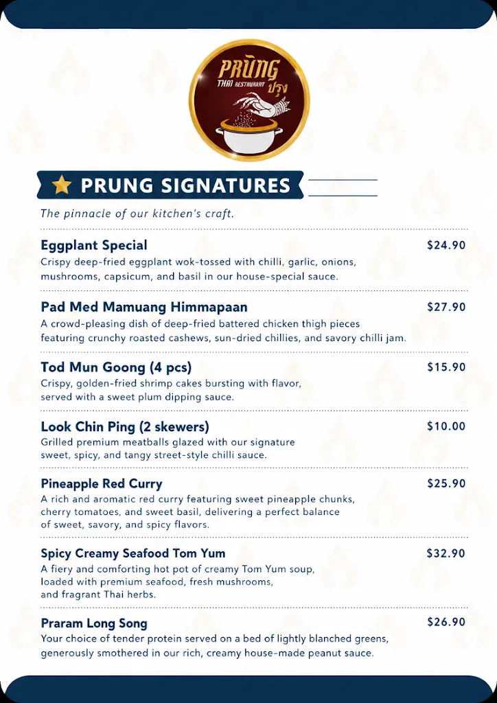 Menu_Prūng Thai Restaurant_Chisholm_image_old_1