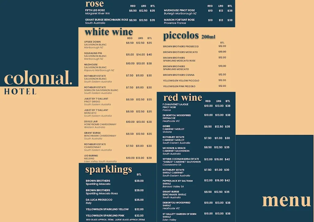 Menu_Colonial Hotel_Bidwill_image_old_2