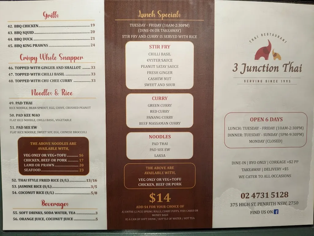 3 Junction Thai_Blackett_menu_bild_2