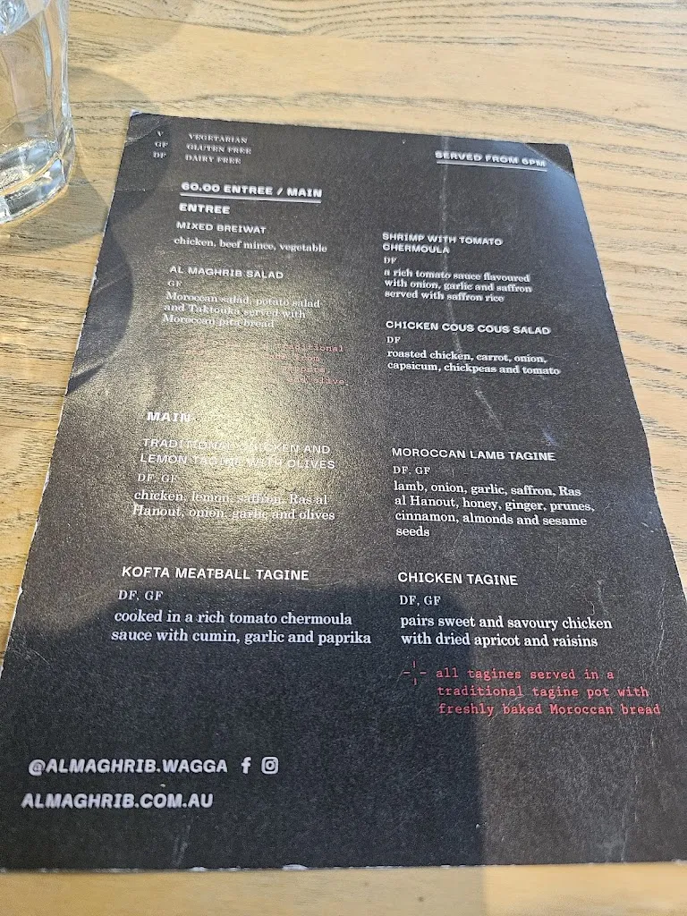 Menu_Al Maghrib_Bourkelands_image_old_1