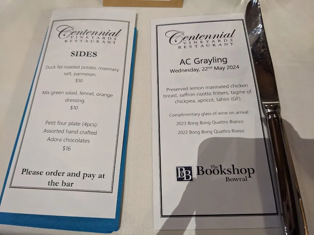 Centennial Vineyards Restaurant restaurant in Bowral