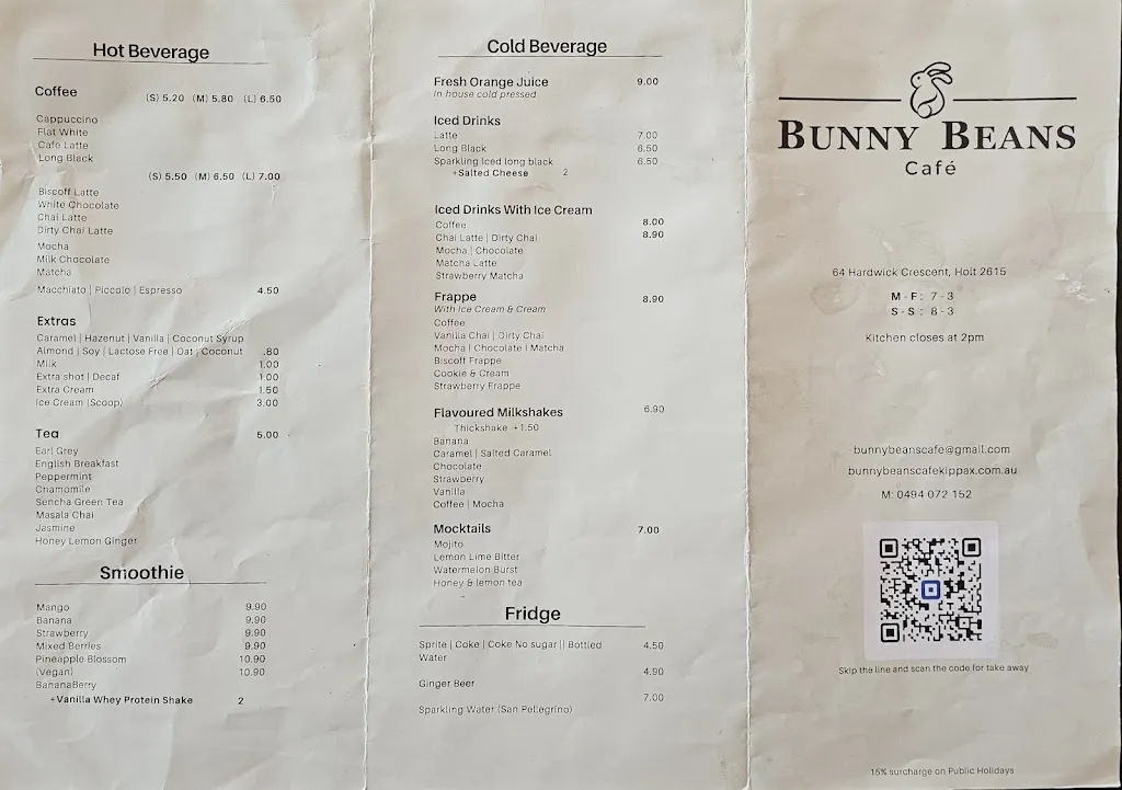 Menu_Bunny Beans Cafe - Kippax_Aranda_image_old_2
