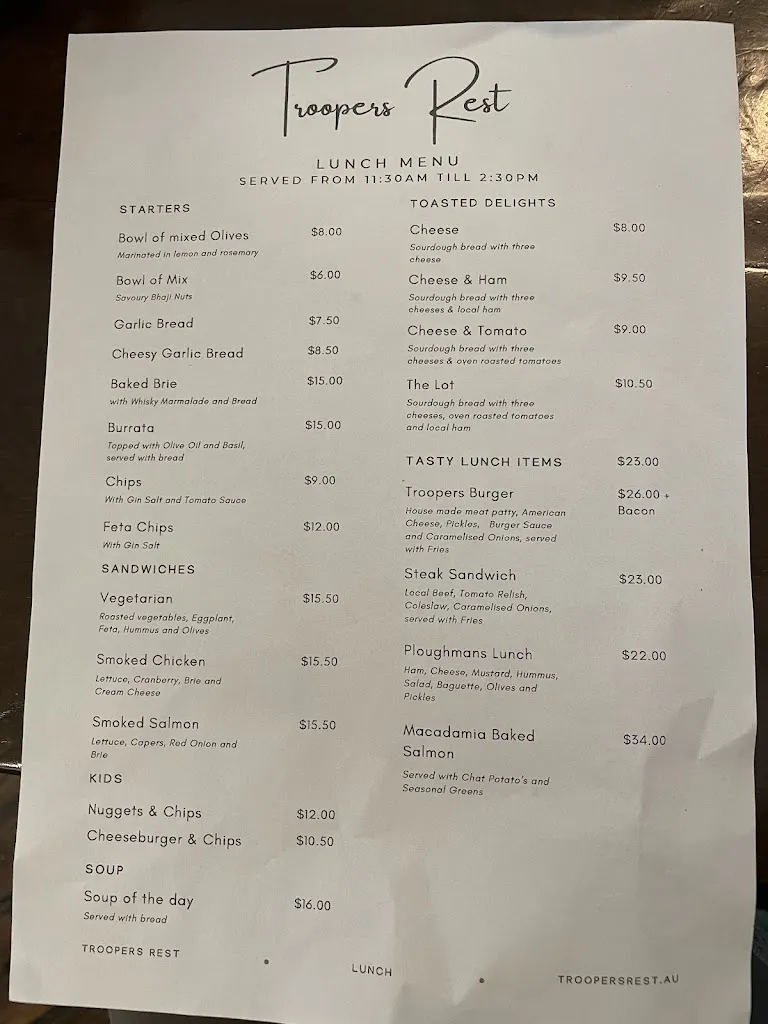 Menu_Troopers Rest_Braidwood_image_old_3