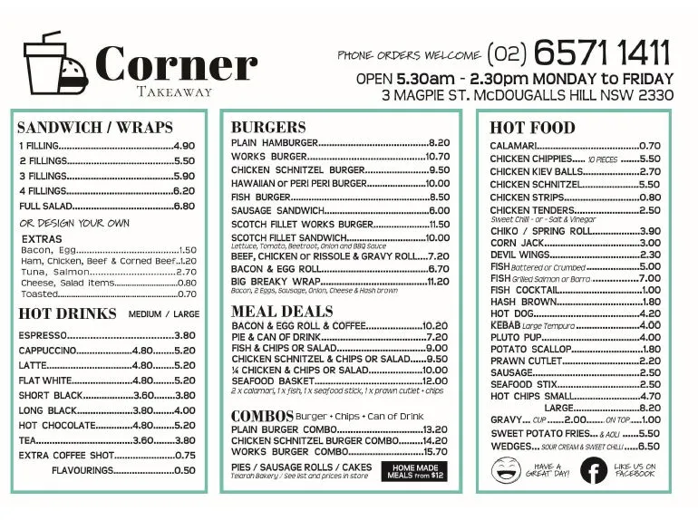 Menu_Corner Takeaway_Branxton_image_old_1