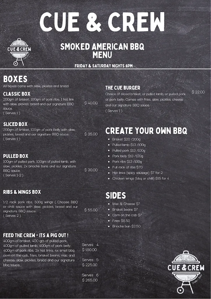 Menu_Cue and Crew_Budgewoi_image_old_2