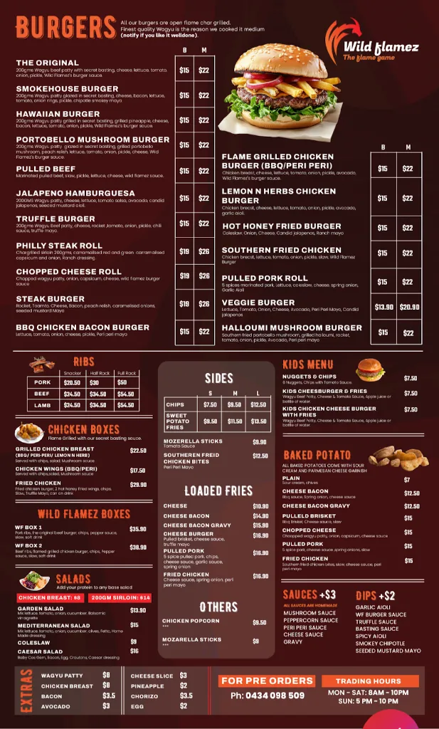 Wild Flamez restaurant in Bungarribee