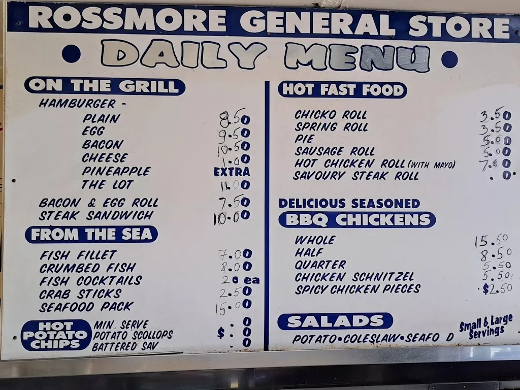 Rossmore General Store_Cabramatta_menu_bild_1