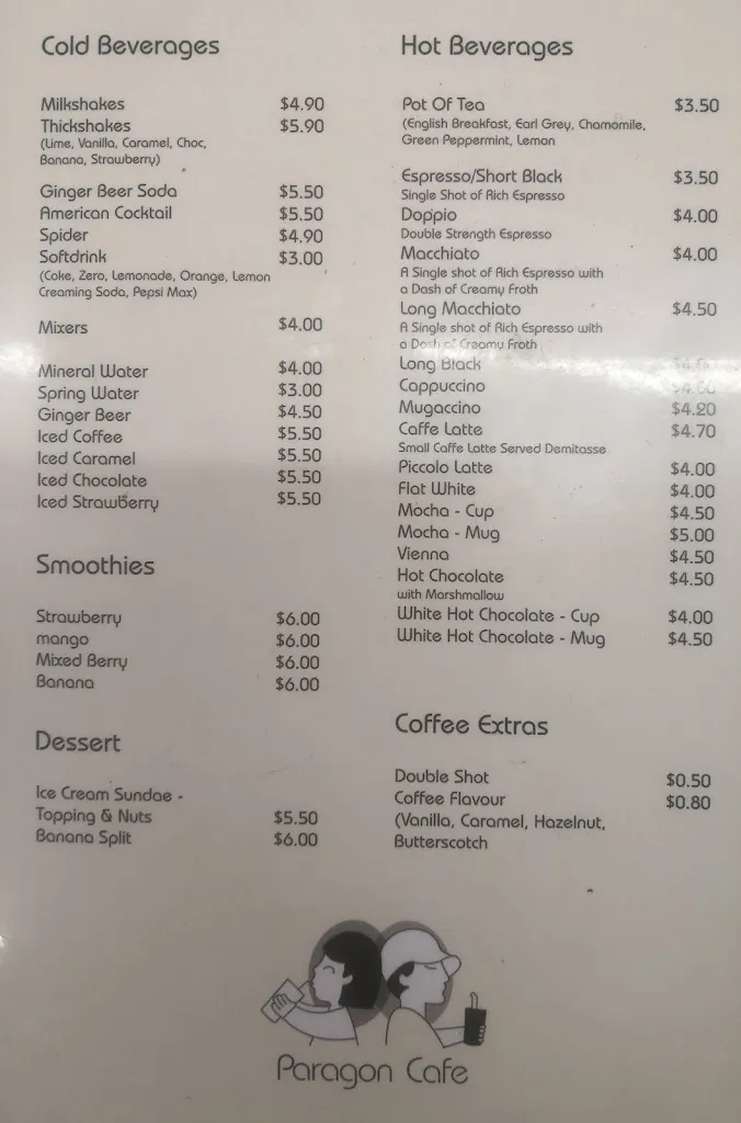Paragon Cafe Parkes restaurant in Cabonne