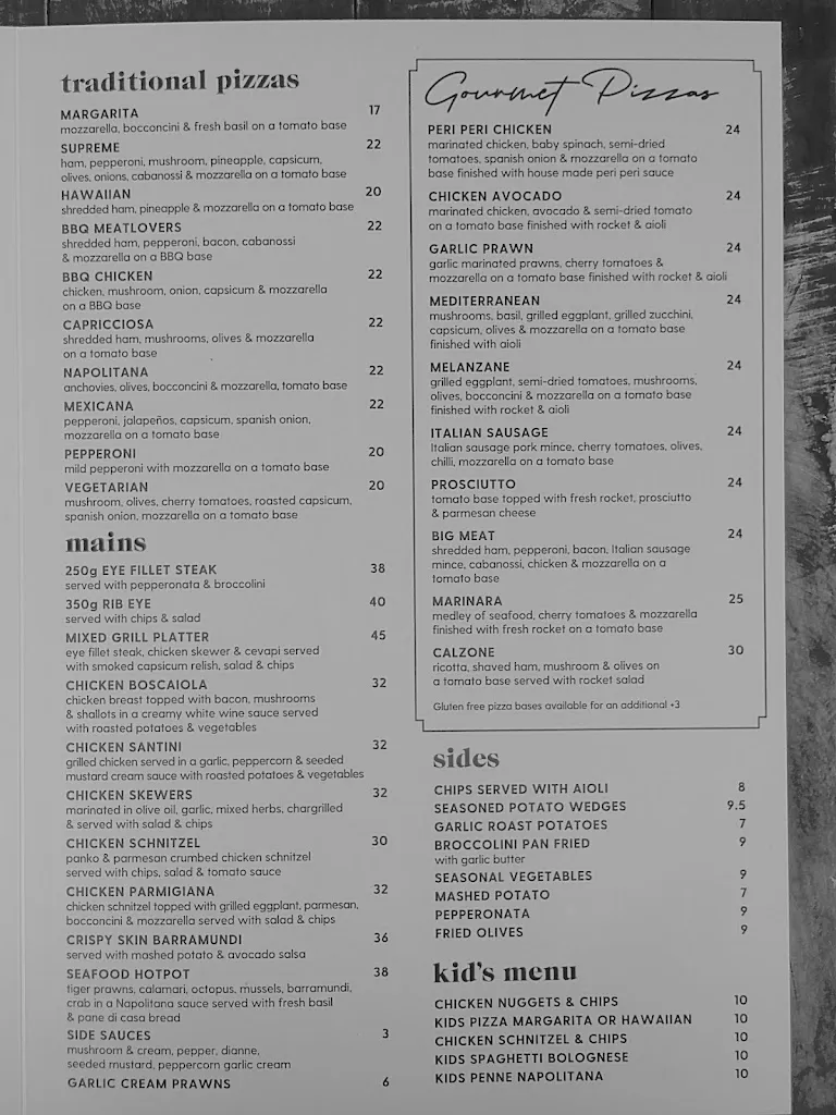 Menu_Cugini & Co Restaurant_Chifley_image_old_2