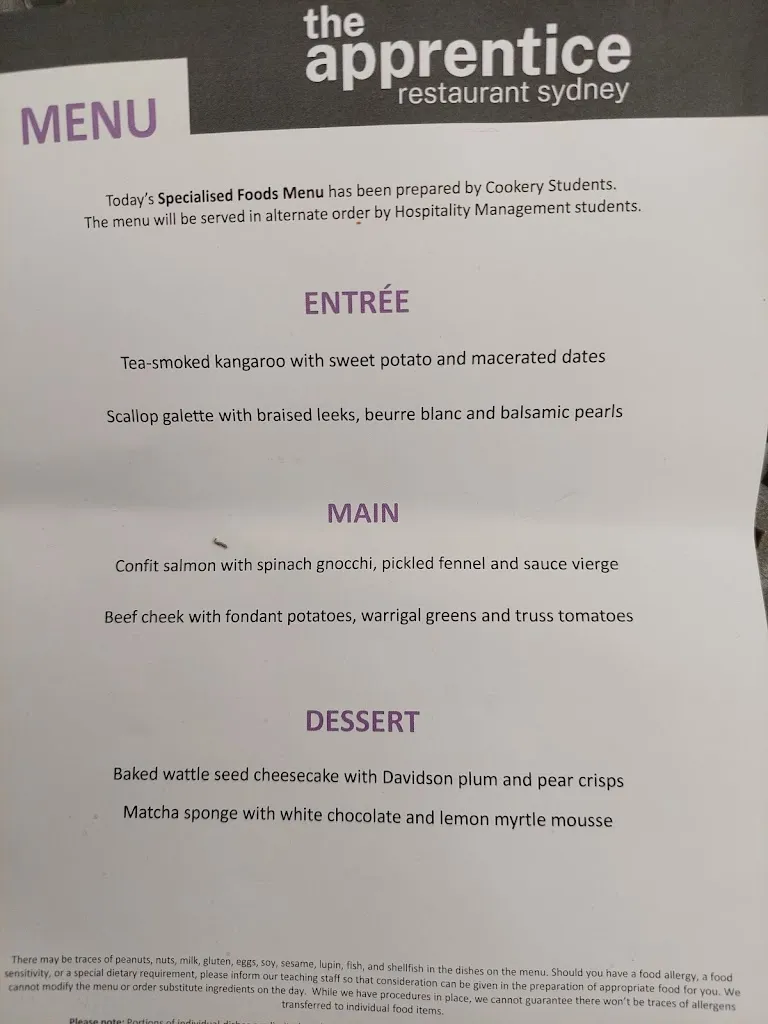 Menu_The Apprentice Restaurant Sydney_Camperdown_image_old_3