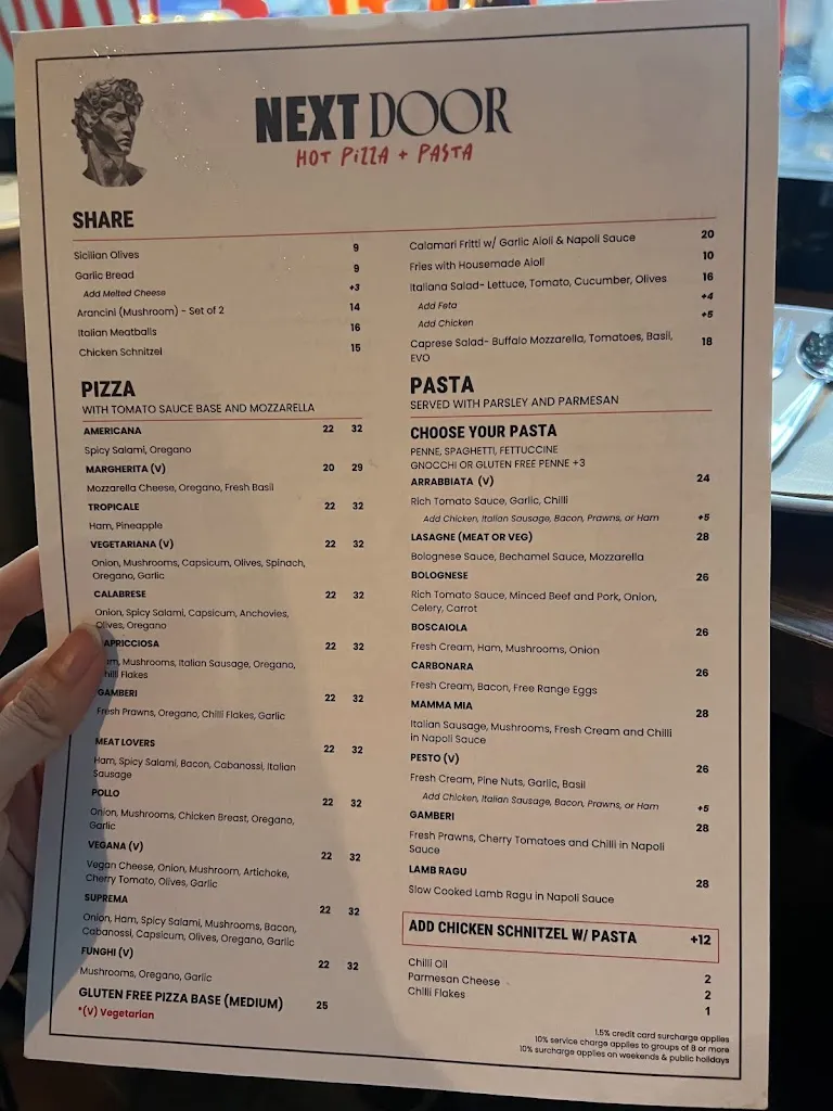 Menu_Next Door CBD Restaurant & Bar_Camperdown_image_old_2