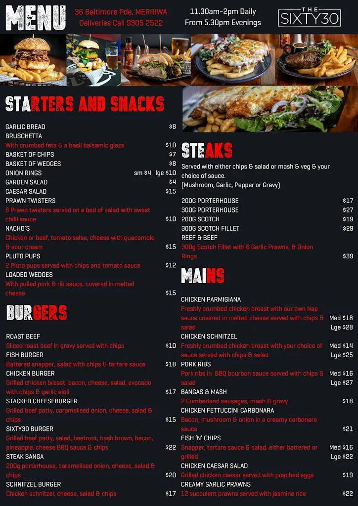 Menu_The Sixty 30_Carramar_image_old_2