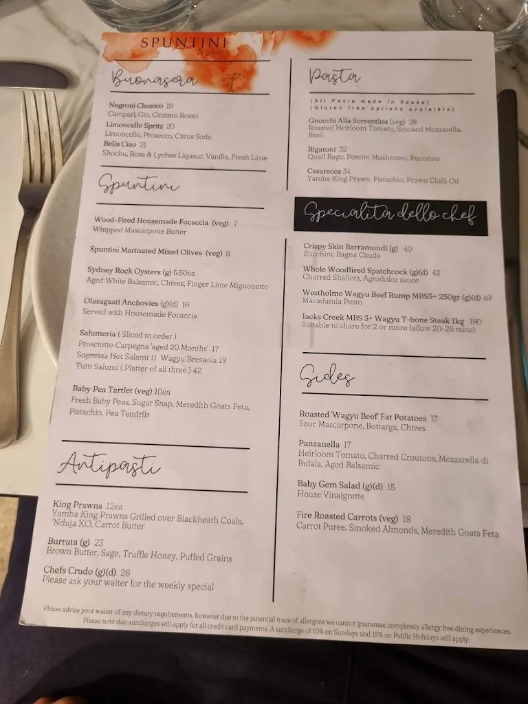 Spuntini restaurant in Chiswick