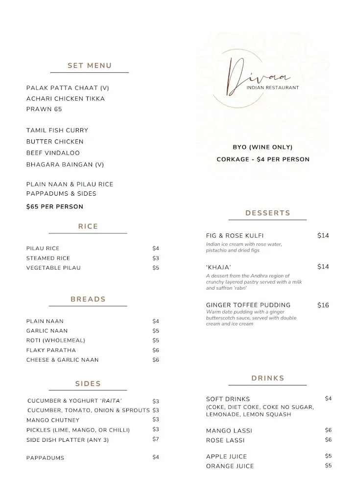 Menu_Divaa Indian Restaurant_Colo Vale_image_old_2