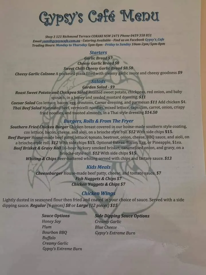 Menu_Gypsy's Cafe_Coraki_image_old_2