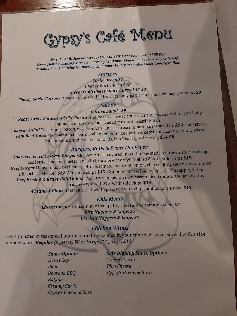 Menu_Gypsy's Cafe_Coraki_image_old_3
