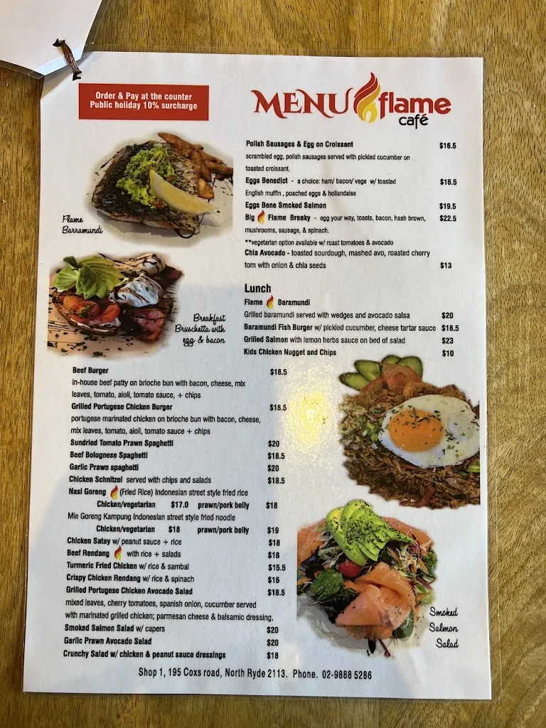 Menu_Flame Cafe North Ryde_Curl Curl_image_old_2