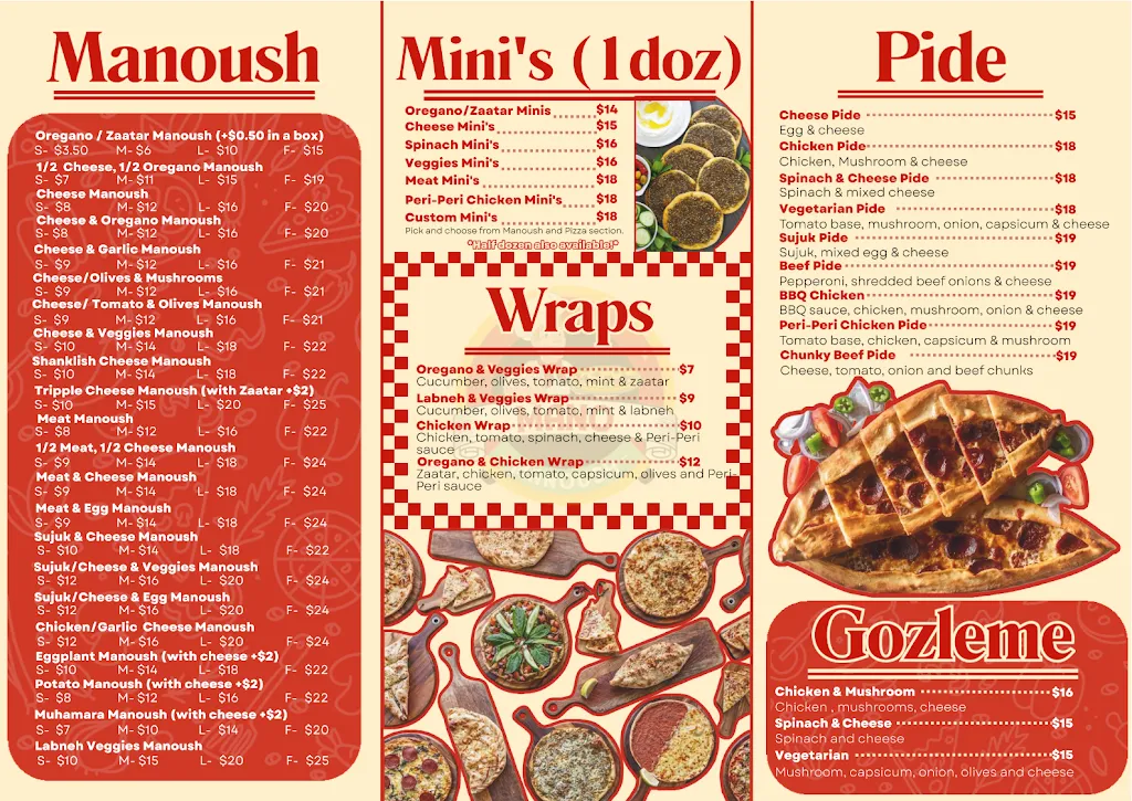 Mano Manoush restaurant in Edensor Park