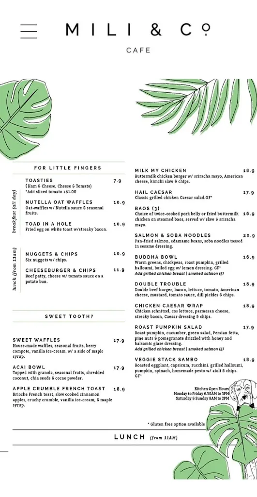 Menu_Mili & Co. Cafe_Edensor Park_image_old_3
