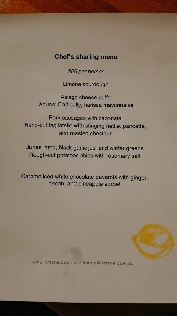 Menu_Limone Dining_Griffith_image_old_2