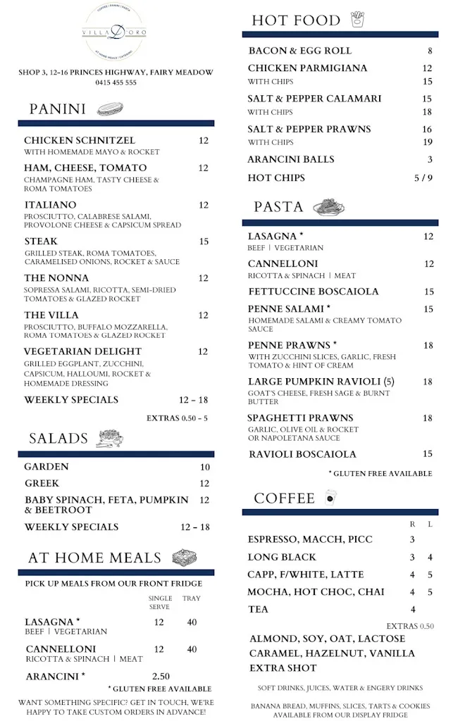Villa D'oro restaurant in Fern Hill