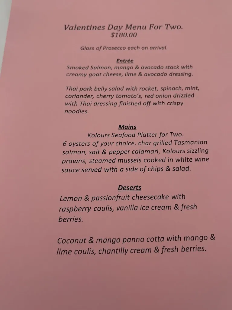 Menu_Kolours Restaurant_Griffith_image_old_1