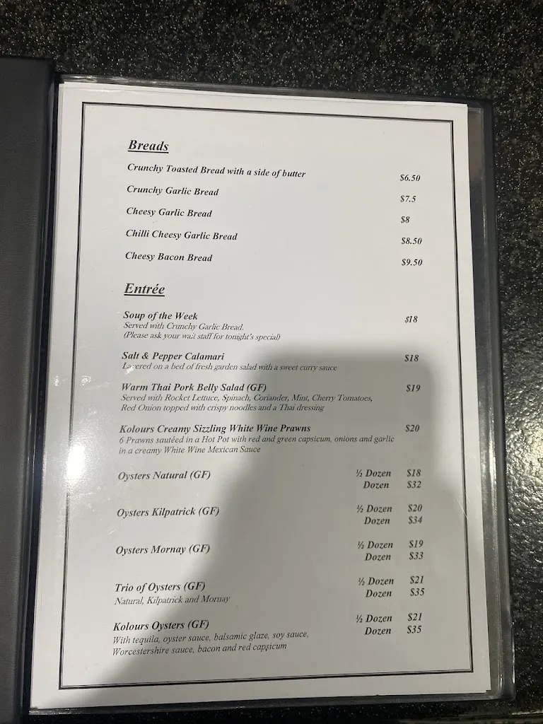 Menu_Kolours Restaurant_Griffith_image_old_2