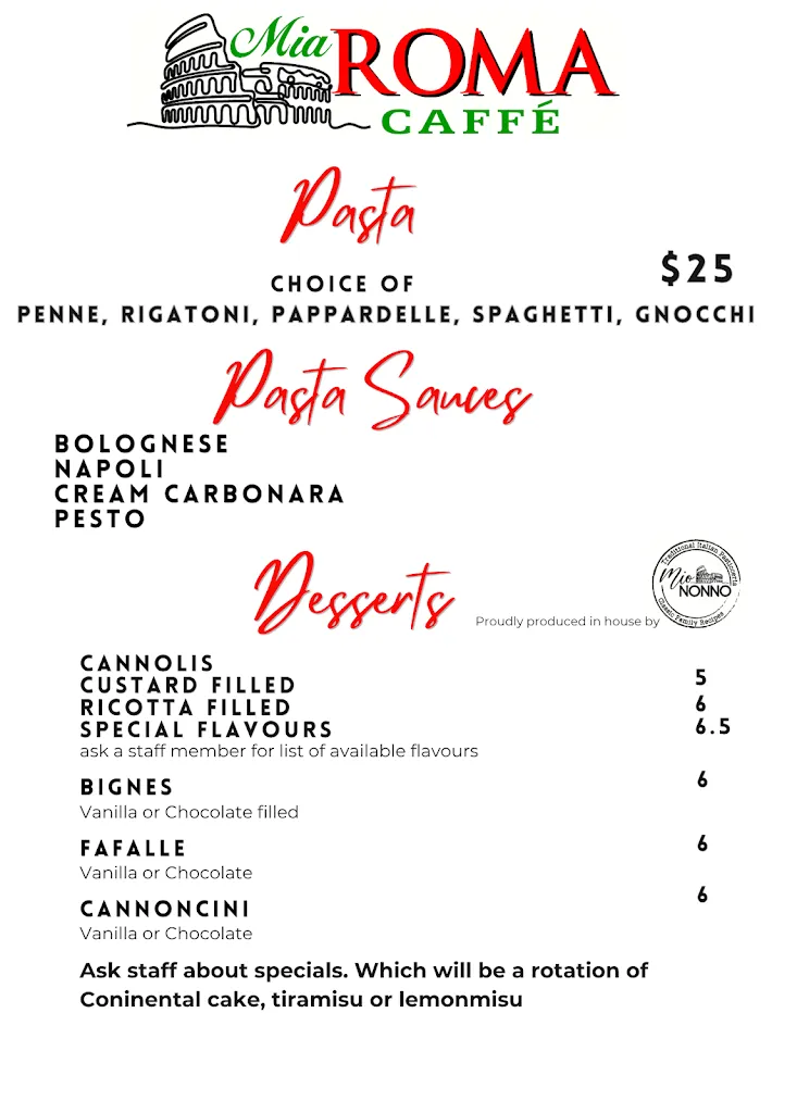 Mia Roma Caffe restaurant in Flinders
