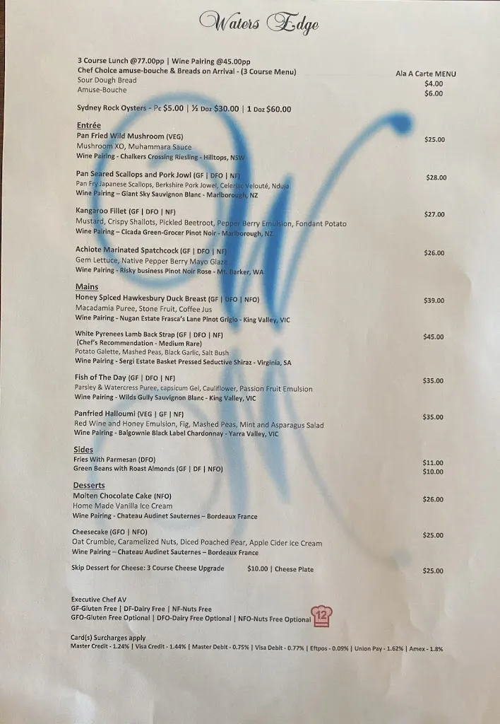 Water's Edge Canberra restaurant in Gungahlin