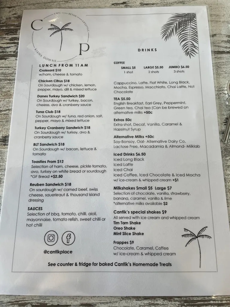 Cantik Place_Kiama Downs_menu_imagen_2