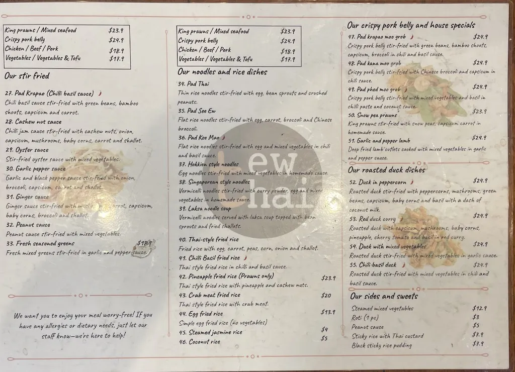 Menu_Tew Thai Always Authentic_Latham_image_old_1