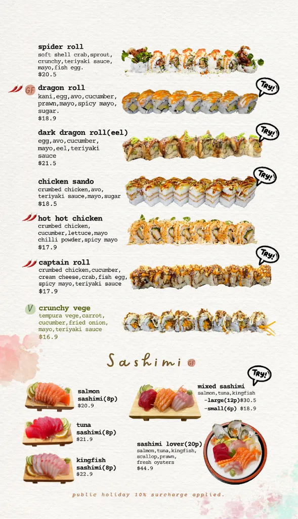 Menu_Sushi bar Caboolture_Bellmere_image_old_2