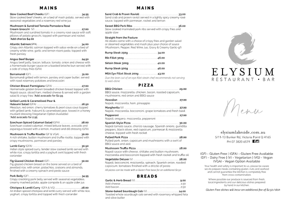 Menu_Elysium Restaurant & Bar_Capalaba_image_old_2