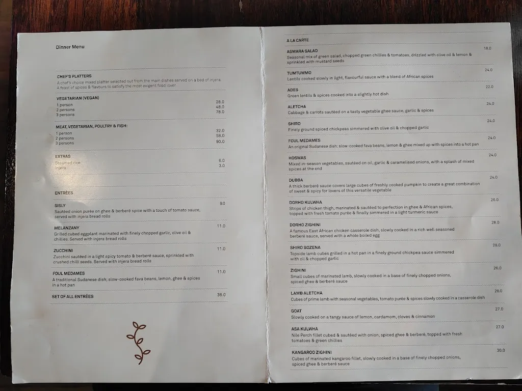 Menu_The Abyssinian Restaurant_Monash_image_old_1