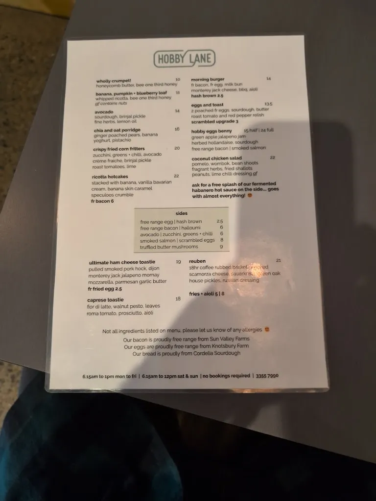 Hobby Lane_Everton Hills_menu_bild_1