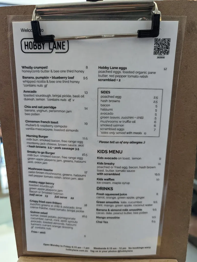 Hobby Lane_Everton Hills_menu_bild_2