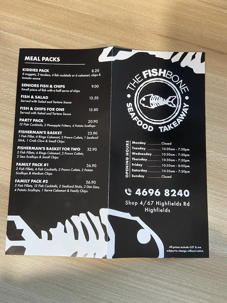 Menu_The Fishbone_Gowrie Junction_image_old_2