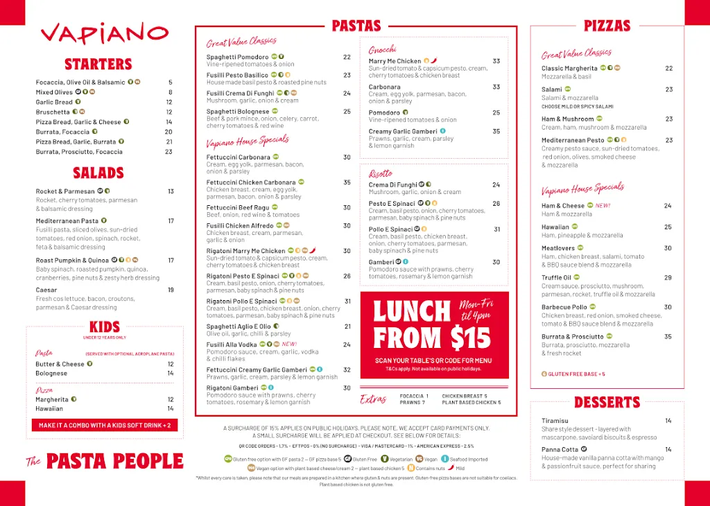 Vapiano Orion restaurant in Holmview