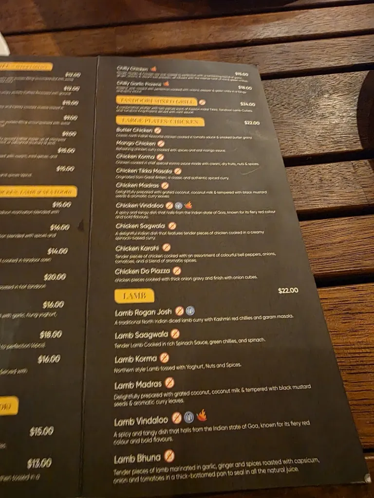 Menu_aahaar - Indian Kitchen & Bar_Mackay_image_old_2