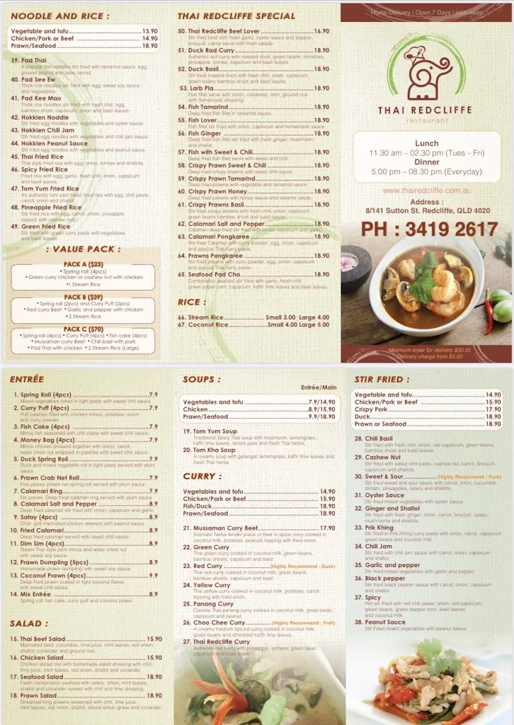 Menu_Thai Redcliffe Restaurant_Ningi_image_old_1