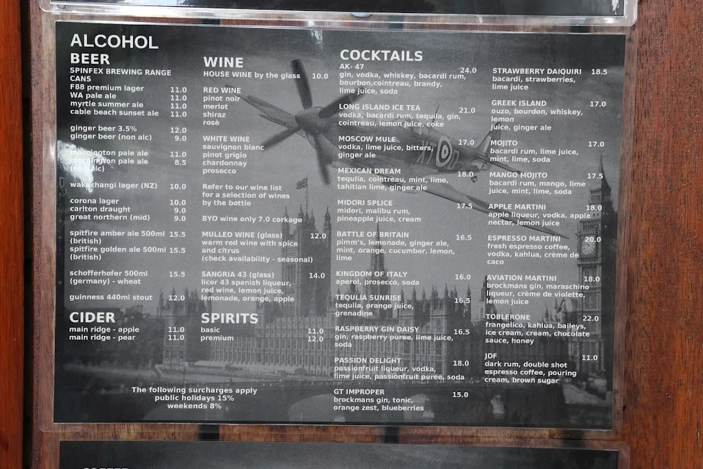 Menu_Spitfire Restaurant & Grill_Red Hill_image_old_2