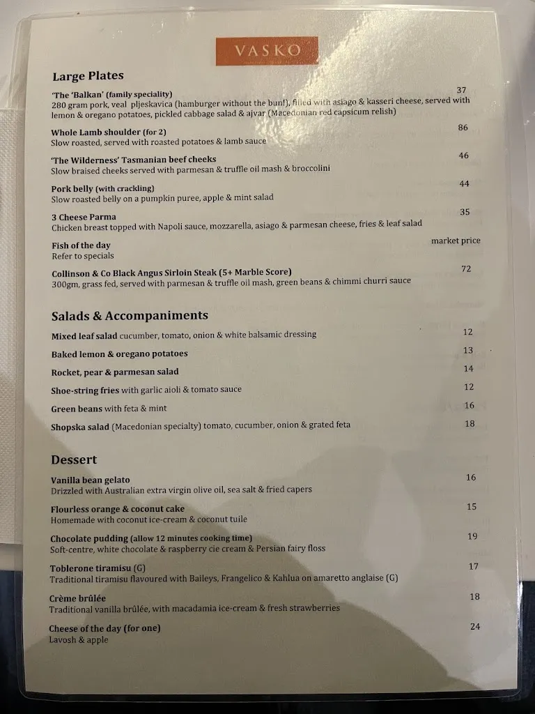 Vasko Restaurant Functions_Manningham_menu_image_3