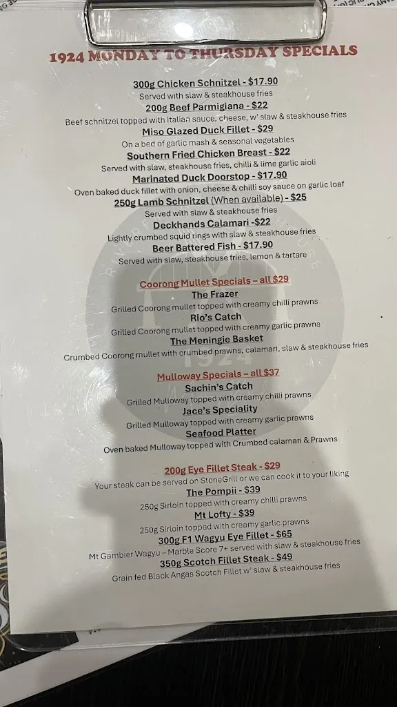 Menu_1924 RiverFront Steakhouse_Murray Bridge_image_old_1