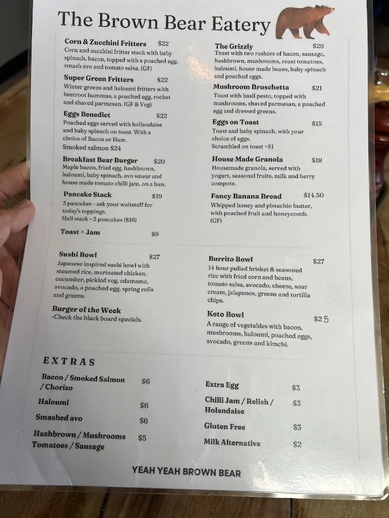 Menu_Brown Bear Eatery_East Devonport_image_old_1