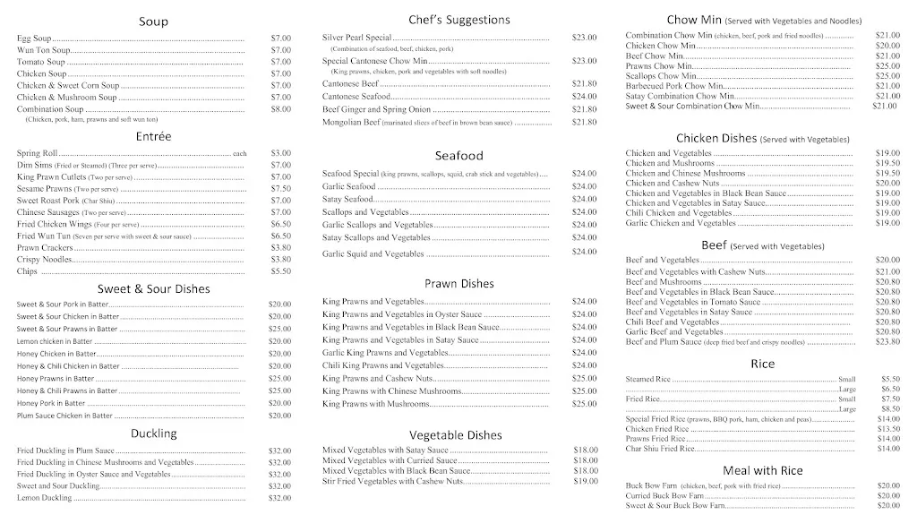 Menu_Silver Pearl Restaurant_Oakdowns_image_old_2