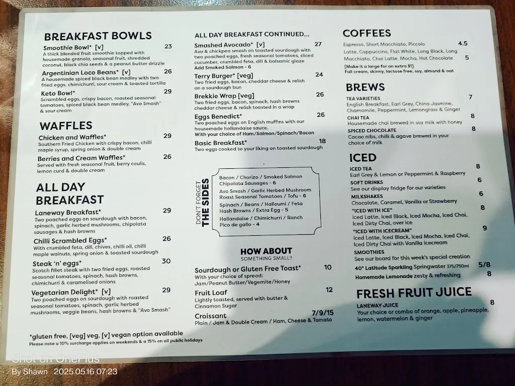 Laneway restaurant in St Helens