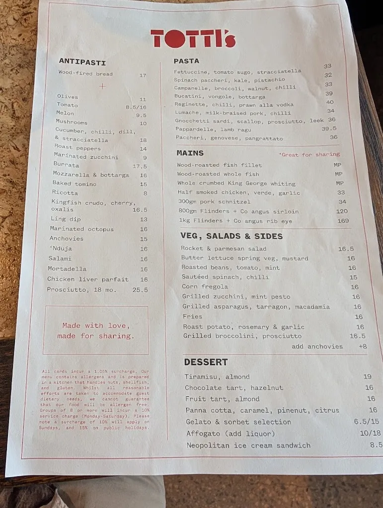 Menu_Totti's Lorne_Anglesea_image_old_2
