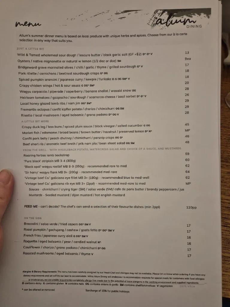 Menu_Alium Dining_Bendigo_image_old_1